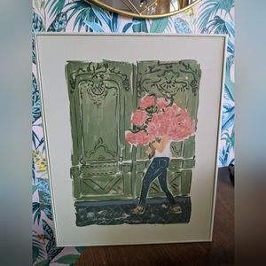 Hidden flower face wall art